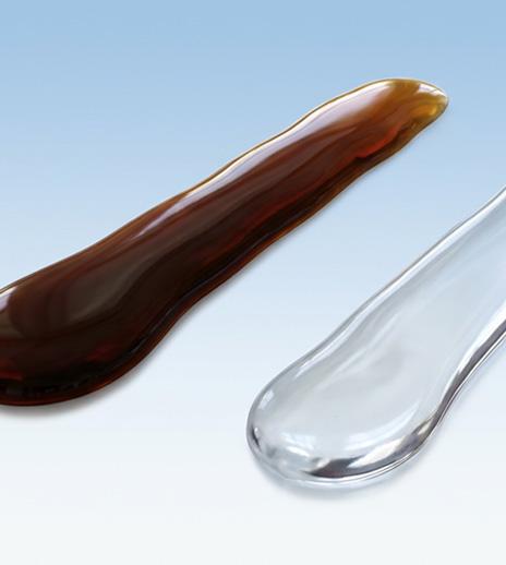 The Betadine Brown line beside the Betadine Clear line